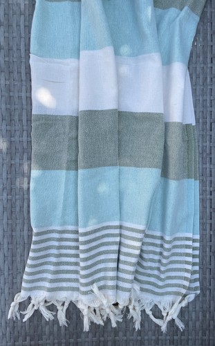 Mint khaki turkish peshtemal - mint,