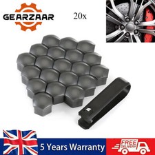 20X Grey Wheel Bolt Nut Caps Covers 17mm for Audi VW Golf Bora Passat Jetta
