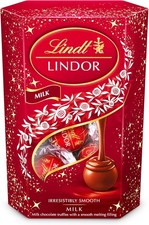 Lindt Lindor Milk Chocolate Truffles – 200g Box (Approx. 16 Balls) – Smooth 