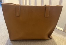 Vintage Toast Tan Leather Tote Bag 