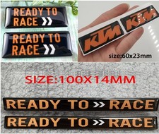 3 Pairs Ktm 3d Gel Stickers Decals 4 X ready to race 2 x KTM