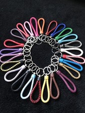Braided Faux Leather Keyring Strap Keychain car Key Gift 26 Colours Key Fob