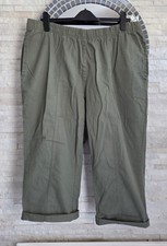 Ladies Cropped 3/4 Khaki Green