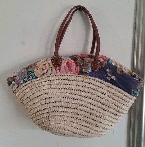 Joules beach floral paper tote - joules,