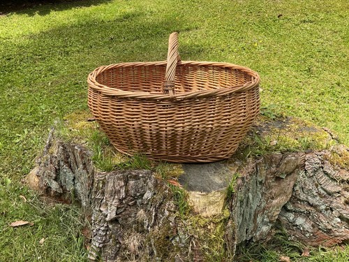 Huge vintage handled basket - vintage,