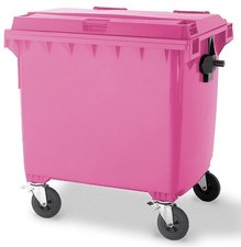 1100 Litre wheelie bin Pink