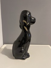 Vintage Black Ceramic Dog