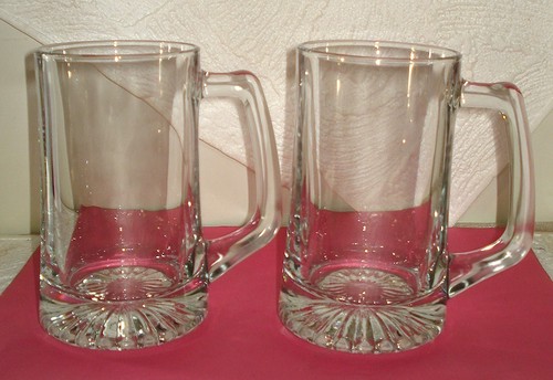 Heavy solid glass half - 2,