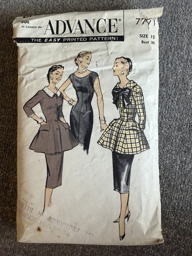 Advance 7771 sewing pattern - advance,
