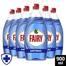 Fairy Anti-Bacterial Washing Up Liquid Pack of 6 x 900ml