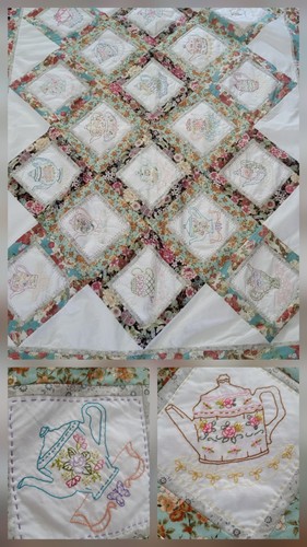 Hand stitched quilted - stitched,