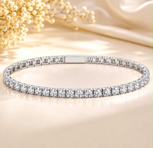 Silver iced out tennis - out,