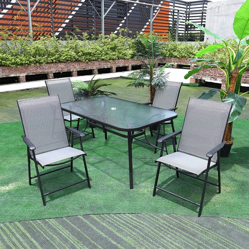 Garden round table set - round, with