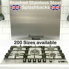Brushed Stainless Steel Kitchen SPLASHBACKS UK Made & Special Sizes cut to order