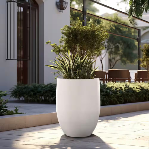 Concrete garden flower - concrete,
