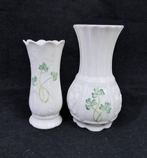 Pair Of Small Belleek Ireland