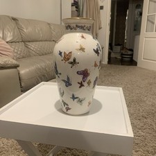 12 inch MEI-lin Li The Vase of a Hundred Butterflies by Franklin Mint 1987