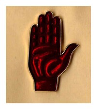 LARGE RED HAND OF ULSTER LAPEL