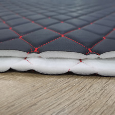 UK Waterproof Faux Leather Quilted Fabric DIY Car Seat Upholstery Foam-padded