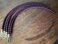 1930s Vintage Morris 8 Series 1 & 2 Spark Plug Braided HT Lead Set Black/Red