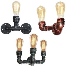Industrial Wall Pipe Lamp Retro Light Steampunk Vintage Wall Sconce Light