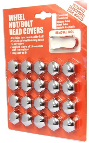 Chrome wheel nut covers 20 - wheel,