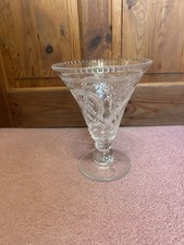 Large Vintage Crystal Trumpet
