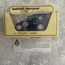 Code 3 Matchbox Models of Yesteryear Y22 - 1930 Ford A Van - Surrey Police