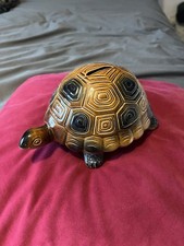 Vintage Tortoise Money Box Treacle Glazed By Arthur Wood 1970s