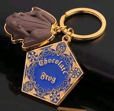 Harry Potter Chocolate Frog Keyring & Black Velvet Gift Bag 