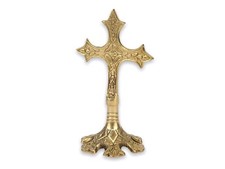 Ornate Brass Standing Cross -