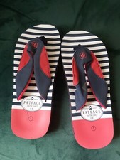 Fat Face Flip Flops Red white and blue sandals size 1 NEW