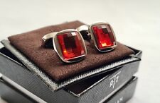Tateossian Cufflinks Square Shape Silver Tone 