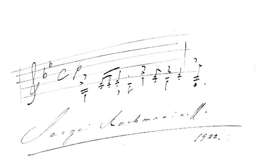 Sergei rachmaninoff signed - sergei,
