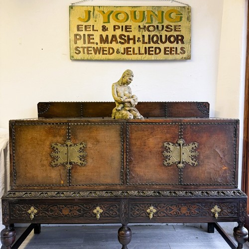 Large antique oak sideboard - large,