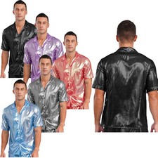 Men sparkly shirt - men, short