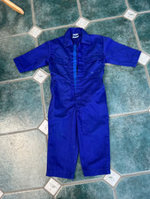 blue castle overalls boiler suit boilersuit age 4/6 26 cm blue good cond
