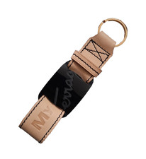 AUTHENTIC SALVATORE FERRAGAMO BEIGE LEATHER KEYCHAIN BNWOT