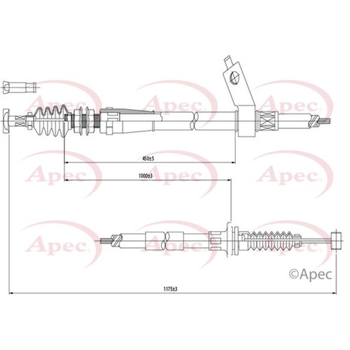 Apec handbrake cable - apec,