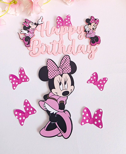 Minnie birthday cake topper - minnie,