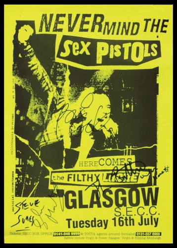 The sex pistols signed poster - the,