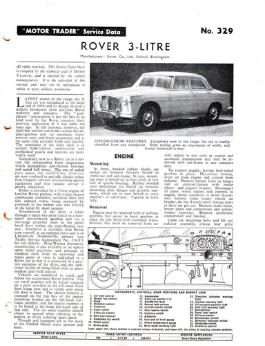 Rover litre mk1 1958 - litre,