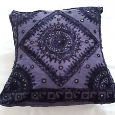 INDIAN paisley Mirrorwork Cushion cover. 