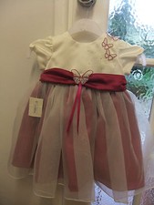 Bridesmaids dress from BHS with butterfly and crystal detail.3 layer.12-18mth.
