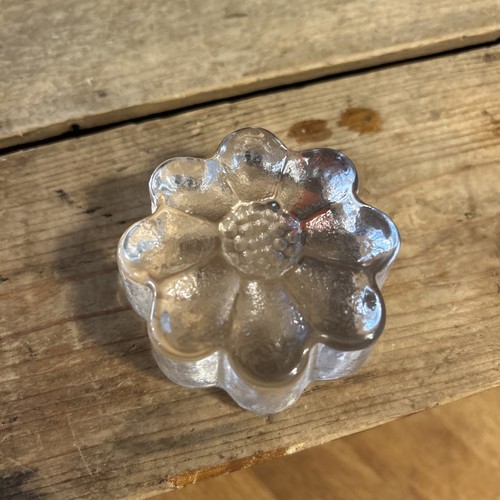 Vintage glass flower clear - vintage,