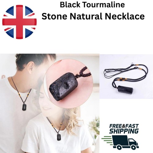 Black tourmaline pendant - black,