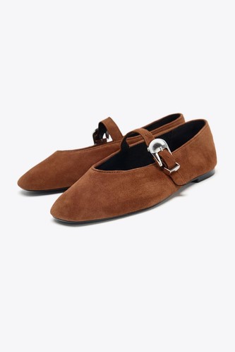 Zara rust suede - suede, leather