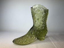 FENTON Green Glass Boot/Shoe