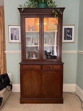 Dark Wood Display Cabinet With