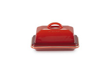 Le Creuset New Ceramic Stoneware Cerise Red Butter Dish BNIB